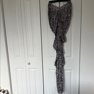 Sparkling Silver Sequin skirt